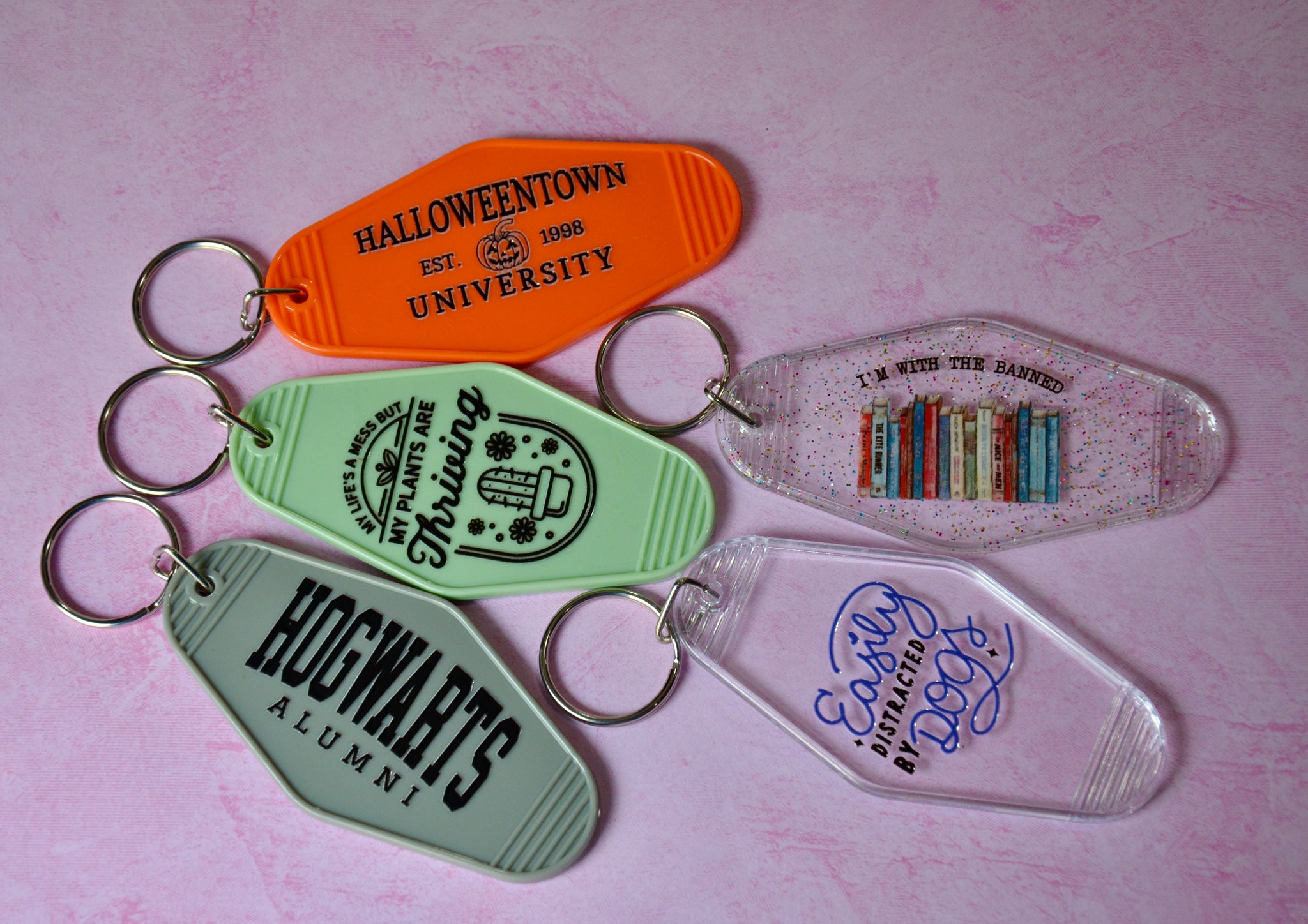Spooky Acrylic Motel Keychains