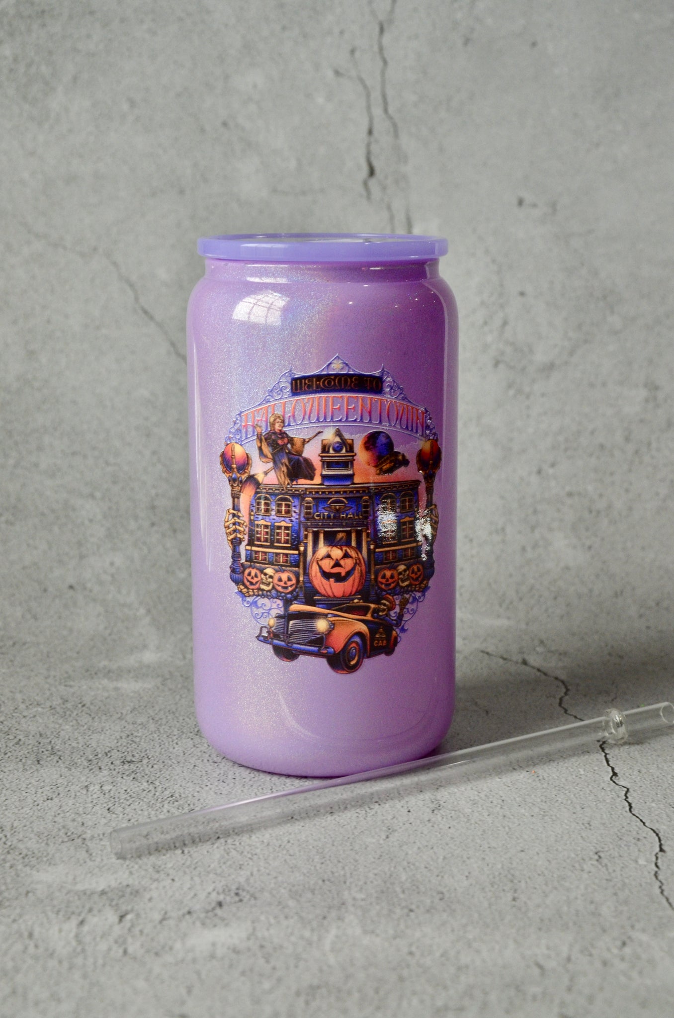 Halloween Town Glitter Cup