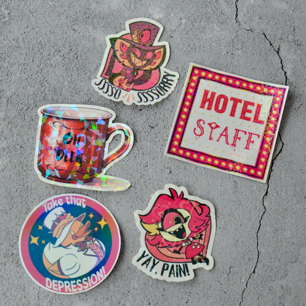 SINNERS REJOICE! Hazbin Hotel Inspired Sticker Pack