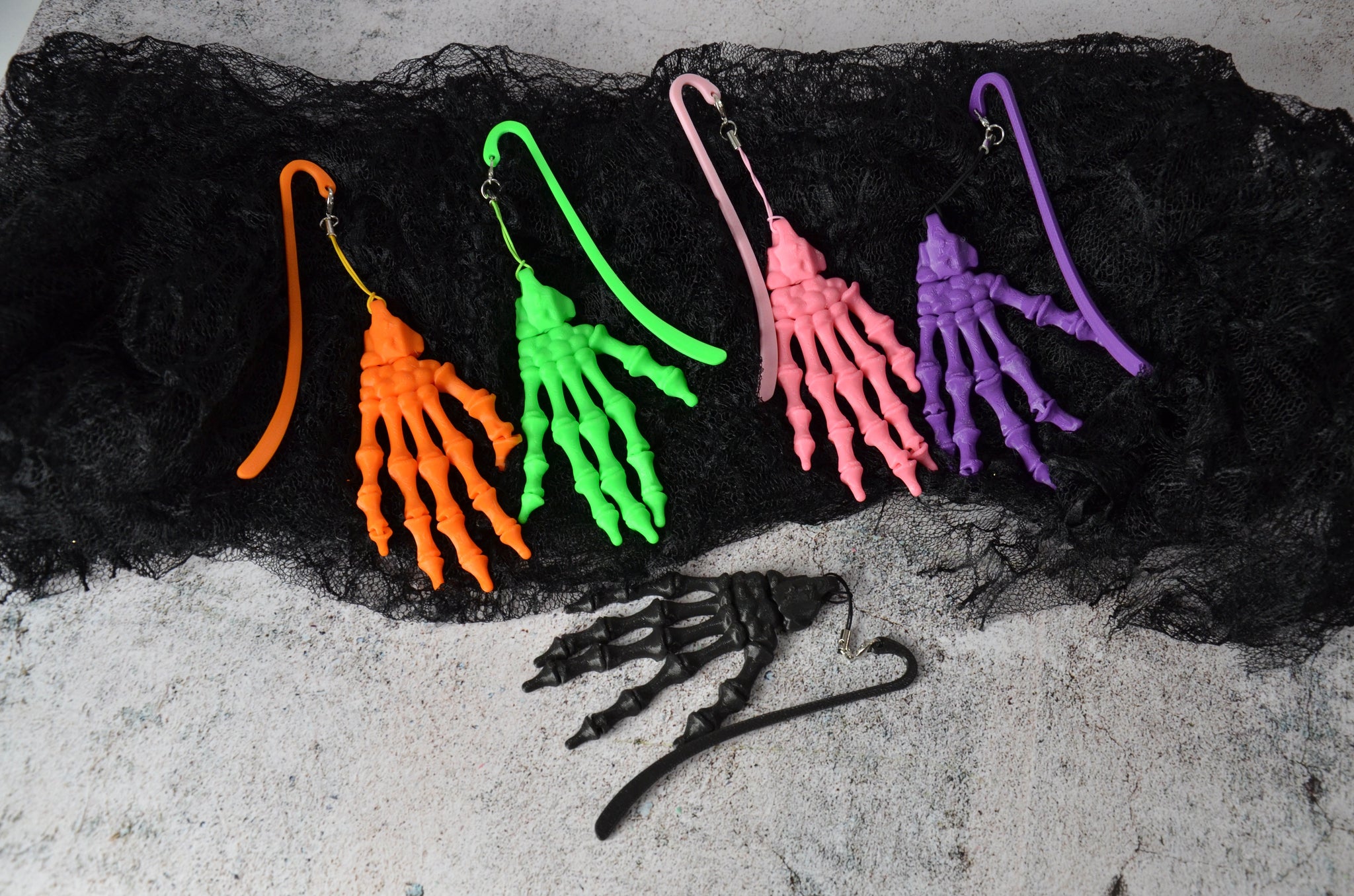 3D Printed Skeleton Hand Bookmarks